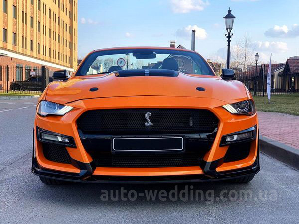 Кабріолет на весілля Ford Mustang GT помаранчевий з водієм у Києві