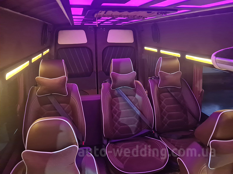 Мікроавтобус на весілля Mercedes Sprinter VIP 8-12 місць білий на весілля у Києві