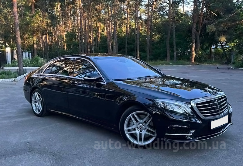 Оренда авто Mercedes W222 S350L на весілля  з водієм Київ