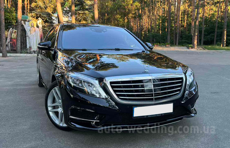 Оренда авто Mercedes W222 S350L на весілля  з водієм Київ