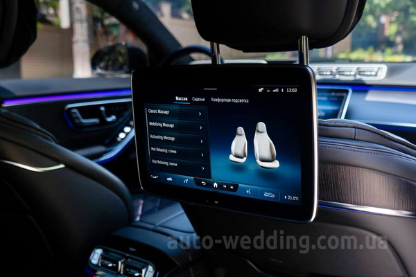 Оренда автомобіля на весілля Mercedes-Benz W223 400d 4MATIC S-class з водієм у Києві