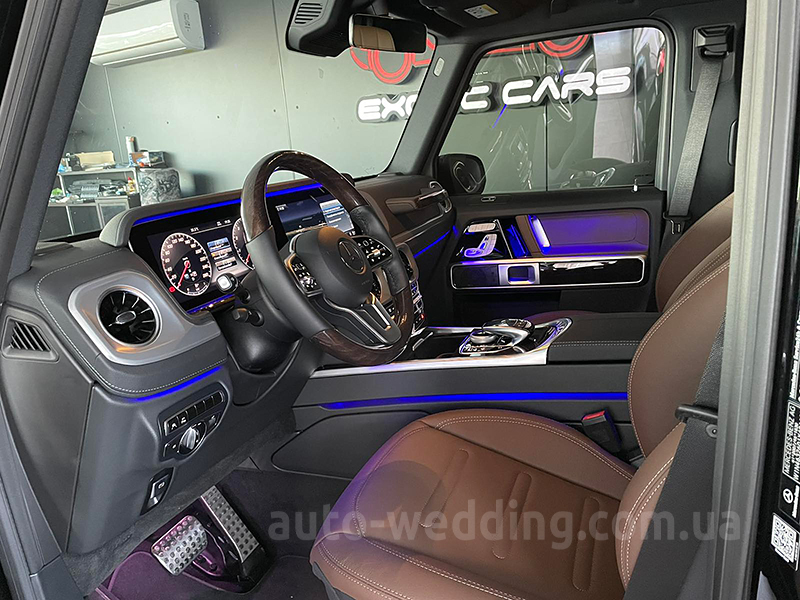 Джип на весілля гелик Mercedes Gelentwagen G500 AMG чорний кубик