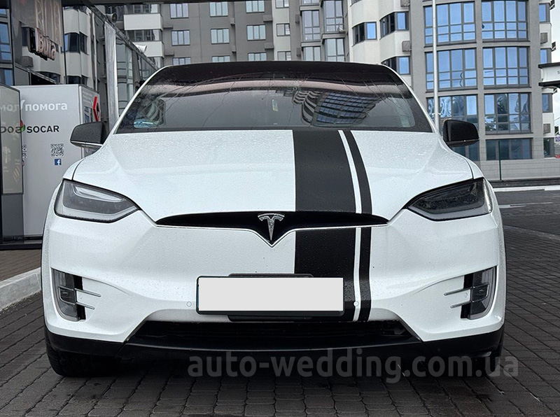 Електро позашляховик на весілля TESLA Model X білий з водієм у Києві