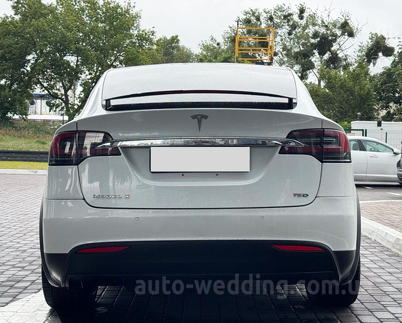 Електро позашляховик на весілля TESLA Model X білий з водієм у Києві